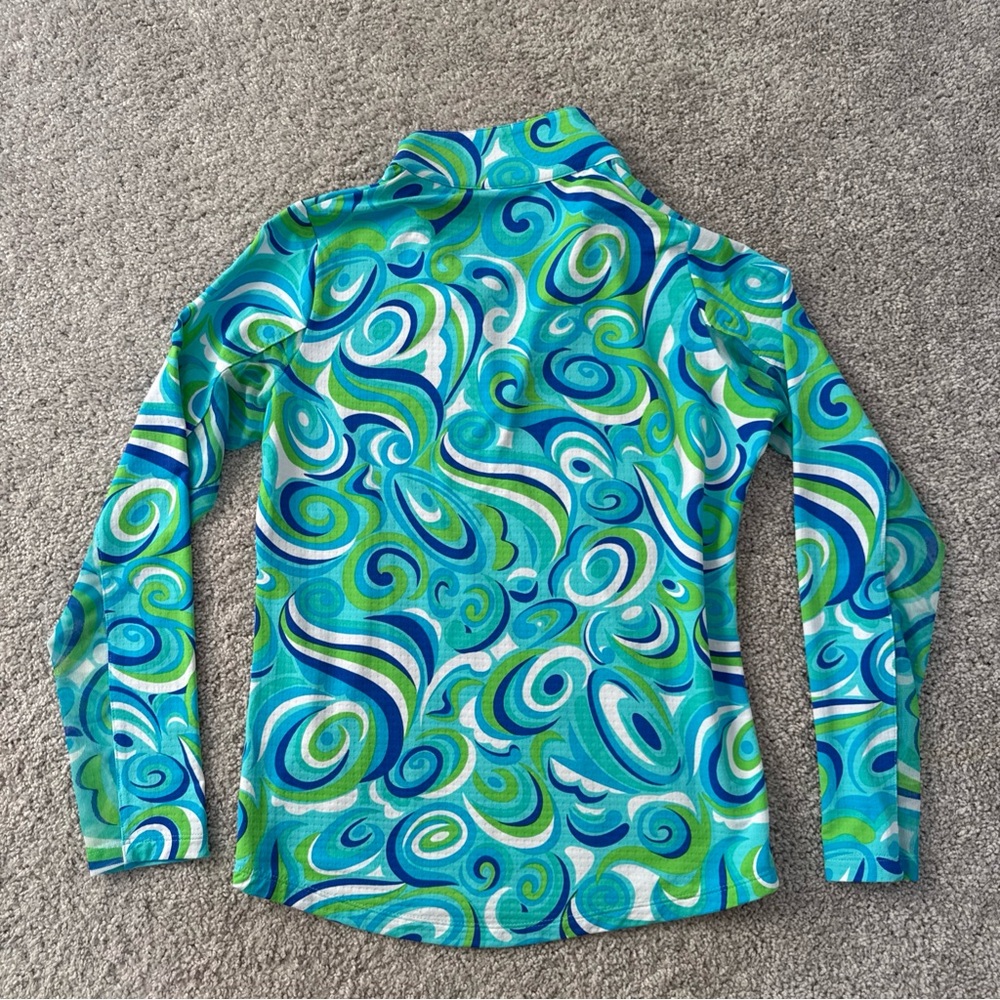 IBKUL UPF 50+ Protection Longsleeve Half Zip Top XS Beach Vacation Workout - Picture 11 of 14
